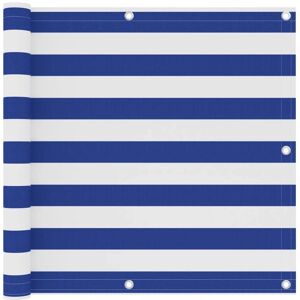 vidaXL White and Blue Balcony Privacy Screen 90x300 cm Oxford Fabric vidaXL White and Blue Balcony Privacy Screen 90x300 cm Oxford Fabric