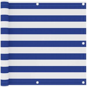 vidaXL Balcony Privacy Screen White and Blue - 90x500 cm - Oxford Fabric vidaXL Balcony Privacy Screen White and Blue - 90x500 cm - Oxford Fabric