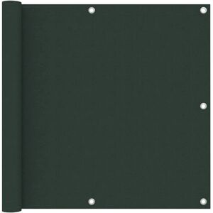 vidaXL Balcony Screen Dark Green 90x400 cm Oxford Fabric - Balcony Screen vidaXL Balcony Screen Dark Green 90x400 cm Oxford Fabric - Balcony Screen