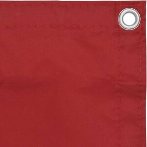 vidaXL Balcony Privacy Screen Red 75x600 cm Oxford Fabric - Privacy Screen vidaXL Balcony Privacy Screen Red 75x600 cm Oxford Fabric - Privacy Screen