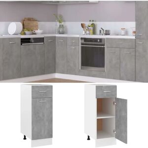 vidaXL Kitchen Cabinet Concrete Grey Engineered Wood Sideboard Side Cabinet - Kitchen Cabinet vidaXL Kitchen Cabinet Concrete Grey Engineered Wood Sideboard Side Cabinet - Kitchen Cabinet
