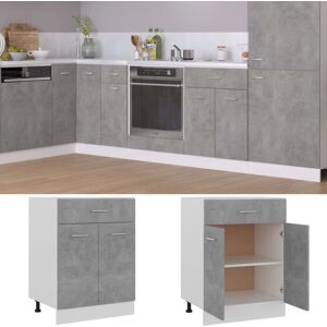 vidaXL Armadio da Cucina Grigio Cemento Legno Composito - Armadio da Cucina vidaXL Armadio da Cucina Grigio Cemento Legno Composito - Armadio da Cucina