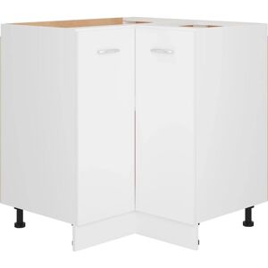 vidaXL White Corner Kitchen Cabinet - Space-saving Design vidaXL White Corner Kitchen Cabinet - Space-saving Design