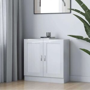 vidaXL Book Cabinet High Gloss White 82.5x30.5x80 cm Engineered Wood - Book Cabinet vidaXL Book Cabinet High Gloss White 82.5x30.5x80 cm Engineered Wood - Book Cabinet