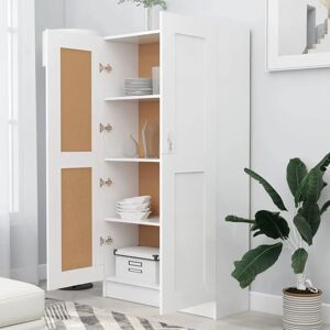 vidaXL White Engineered Wood Book Cabinet - Book Storage vidaXL White Engineered Wood Book Cabinet - Book Storage