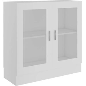 vidaXL Vitrine Cabinet White Engineered Wood - Vitrine Cabinet vidaXL Vitrine Cabinet White Engineered Wood - Vitrine Cabinet