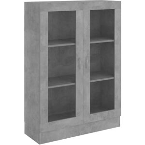 vidaXL 82,5x30,5x115 cm Beton Grijs Vitrine Kast - Boekenkast vidaXL 82,5x30,5x115 cm Beton Grijs Vitrine Kast - Boekenkast