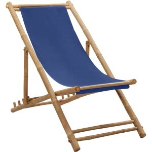 vidaXL Bamboo Garden Recliner - blue vidaXL Bamboo Garden Recliner - blue