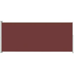 vidaXL Brown 180x500 cm Retractable Side Awning - Side Awning vidaXL Brown 180x500 cm Retractable Side Awning - Side Awning