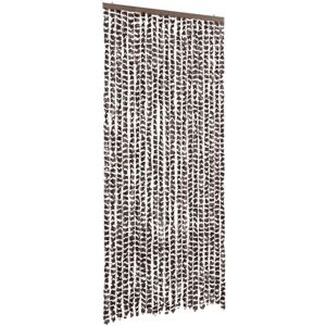 vidaXL Insect Curtain Brown and White 90x220 cm Chenille - Insect Curtain vidaXL Insect Curtain Brown and White 90x220 cm Chenille - Insect Curtain