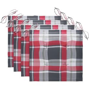 vidaXL Have stol pude - Rødt ternet mønster - 40x40x3 cm vidaXL Have stol pude - Rødt ternet mønster - 40x40x3 cm