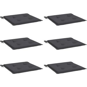 vidaXL Gartenstuhlkissen Set 6 Anthrazit Oxford Stoff vidaXL Gartenstuhlkissen Set 6 Anthrazit Oxford Stoff