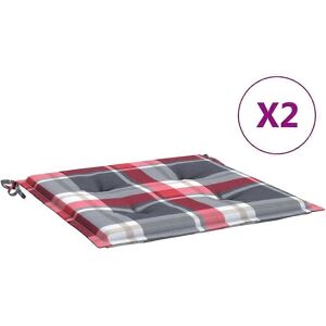vidaXL Gartenstuhl Kissen - Rotes Karo 50x50x3cm vidaXL Gartenstuhl Kissen - Rotes Karo 50x50x3cm