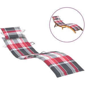 vidaXL Sonnenliege Kissen Rot Karomuster 186x58x3 cm Oxford Gewebe - Sonnenliege Kissen vidaXL Sonnenliege Kissen Rot Karomuster 186x58x3 cm Oxford Gewebe - Sonnenliege Kissen