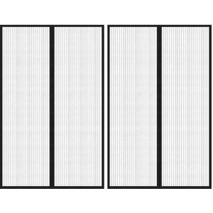 vidaXL Fly Screen Door Curtains - 220x130 cm - Black vidaXL Fly Screen Door Curtains - 220x130 cm - Black