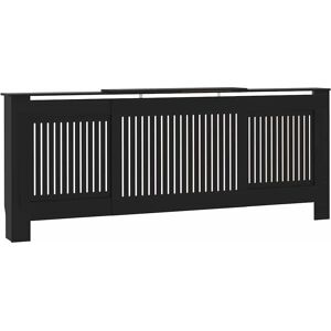 vidaXL MDF Radiator Cover Black Heating Cabinet Heater Shelf Indoor Furniture - Radiator Cover vidaXL MDF Radiator Cover Black Heating Cabinet Heater Shelf Indoor Furniture - Radiator Cover