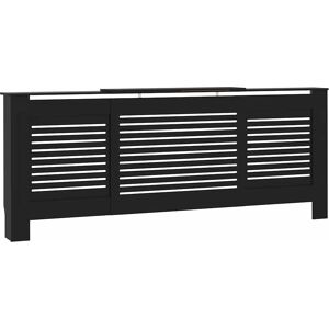vidaXL MDF Radiator Cover Black Heater Shelf Heating Cabinet Indoor Furniture - Radiator Cover vidaXL MDF Radiator Cover Black Heater Shelf Heating Cabinet Indoor Furniture - Radiator Cover