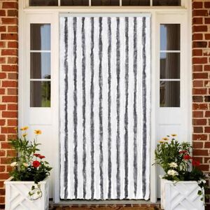 vidaXL Insect Curtain Grey and White 90x200 cm Chenille Doorway Fly Screen - Insect Curtain vidaXL Insect Curtain Grey and White 90x200 cm Chenille Doorway Fly Screen - Insect Curtain