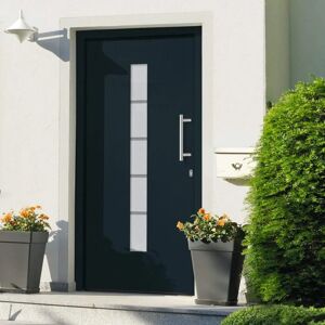 vidaXL Voordeur Aluminium PVC Antraciet - Front Door vidaXL Voordeur Aluminium PVC Antraciet - Front Door