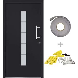 vidaXL Porte d'entrée Aluminium PVC Anthracite - Front Door - Publicité vidaXL Porte d'entrée Aluminium PVC Anthracite - Front Door - Publicité