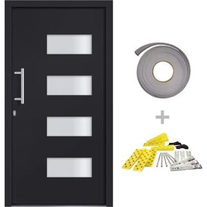 vidaXL Yderdør Aluminium og PVC Antracit 110x210 cm - Yderdør vidaXL Yderdør Aluminium og PVC Antracit 110x210 cm - Yderdør