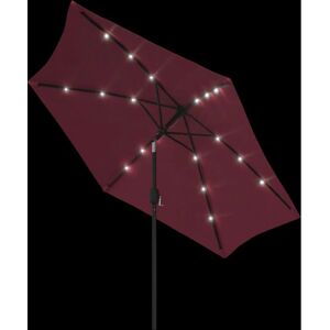 vidaXL Haveparasol med LED-lys og stålstang - 300 cm - Haveparasol vidaXL Haveparasol med LED-lys og stålstang - 300 cm - Haveparasol