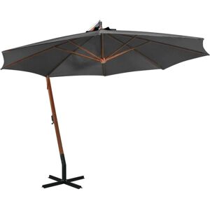 vidaXL Solid Fir Wood Hanging Parasol - UV-resistant outdoor umbrella vidaXL Solid Fir Wood Hanging Parasol - UV-resistant outdoor umbrella