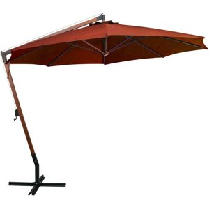 vidaXL Garden Parasol 3.5x2.9m Solid Fir Wood - Garden Umbrella vidaXL Garden Parasol 3.5x2.9m Solid Fir Wood - Garden Umbrella