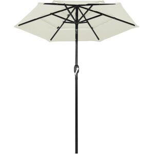 vidaXL 3-Tier Parasol Aluminium Pole Sand - Garden Sunshade vidaXL 3-Tier Parasol Aluminium Pole Sand - Garden Sunshade