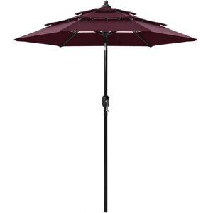 vidaXL 3-Tier Parasol with Aluminium Pole Bordeaux Red - Parasol vidaXL 3-Tier Parasol with Aluminium Pole Bordeaux Red - Parasol