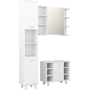 vidaXL 3056952 Baderomsmøbelsett - Høyskaps, vaskekaps, speilskap vidaXL 3056952 Baderomsmøbelsett - Høyskaps, vaskekaps, speilskap