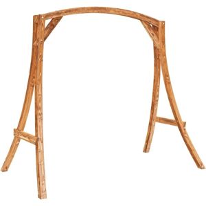 vidaXL Teak Finish Solid Bent Wood Swing Frame - Swing Frame vidaXL Teak Finish Solid Bent Wood Swing Frame - Swing Frame