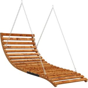 vidaXL Solid Bent Wood Swing Bed - Outdoor Furniture vidaXL Solid Bent Wood Swing Bed - Outdoor Furniture