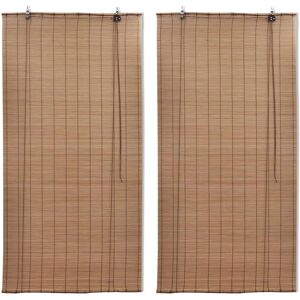 vidaXL Bamboo Roller Blinds Brown 120x220 cm - Roller Blinds vidaXL Bamboo Roller Blinds Brown 120x220 cm - Roller Blinds