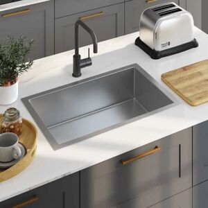 vidaXL Handmade Kitchen Sink Stainless Steel - Kitchen Sink vidaXL Handmade Kitchen Sink Stainless Steel - Kitchen Sink