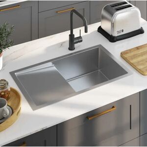 vidaXL Handmade Stainless Steel Kitchen Sink - 75x44x20cm vidaXL Handmade Stainless Steel Kitchen Sink - 75x44x20cm