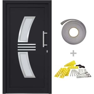 vidaXL Voordeur - Antraciet - 98x208 cm - Front Door vidaXL Voordeur - Antraciet - 98x208 cm - Front Door