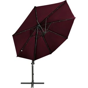 vidaXL Bordeaux Red Cantilever Garden Parasol - 300cm vidaXL Bordeaux Red Cantilever Garden Parasol - 300cm