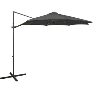 vidaXL Cantilever Garden Parasol with LED Lights Anthracite - 300 cm Garden Umbrella vidaXL Cantilever Garden Parasol with LED Lights Anthracite - 300 cm Garden Umbrella