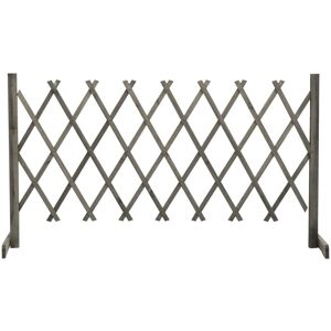 vidaXL Solid Firwood Garden Trellis Fence Grey 150x80 cm Extending Barrier - Garden Trellis Fence vidaXL Solid Firwood Garden Trellis Fence Grey 150x80 cm Extending Barrier - Garden Trellis Fence