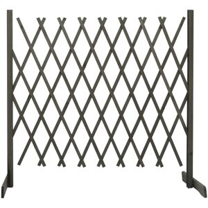 vidaXL Solid Firwood Garden Trellis Fence Grey 180x100 cm - Garden Trellis Fence vidaXL Solid Firwood Garden Trellis Fence Grey 180x100 cm - Garden Trellis Fence