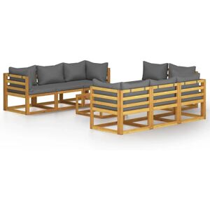 Maisonchic - Tuinmeubelen 9-delig set met kussens van massief acaciahout vidaXL802809 Maisonchic - Tuinmeubelen 9-delig set met kussens van massief acaciahout vidaXL802809