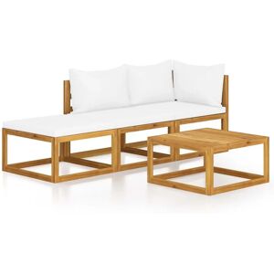 vidaXL Gartenmöbel-Set - 4-teiliges moduläres Gartensofa mit Kissen vidaXL Gartenmöbel-Set - 4-teiliges moduläres Gartensofa mit Kissen