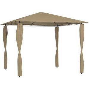 vidaXL Gazebo with Post Covers 3x3x2.6 m Taupe - Gazebo vidaXL Gazebo with Post Covers 3x3x2.6 m Taupe - Gazebo