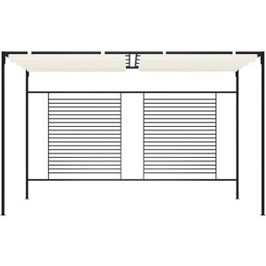 vidaXL Garden Gazebo with Retractable Roof - 3x4m Crema vidaXL Garden Gazebo with Retractable Roof - 3x4m Crema