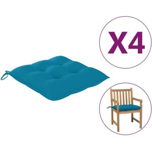 vidaXL Cuscino sedia 4 pz Azzurro chiaro - Cuscino sedia vidaXL Cuscino sedia 4 pz Azzurro chiaro - Cuscino sedia