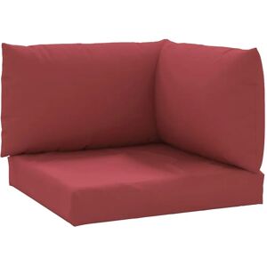 vidaXL Palettenkissen-Set 3 Burgunder Oxford Stoff vidaXL Palettenkissen-Set 3 Burgunder Oxford Stoff