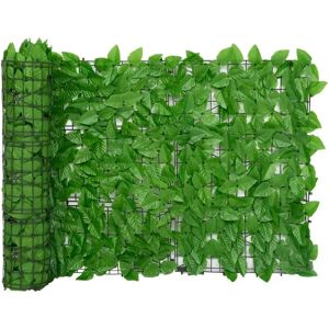 vidaXL Balcony Screen with Green Leaves - Privacy Fence for Outdoors vidaXL Balcony Screen with Green Leaves - Privacy Fence for Outdoors