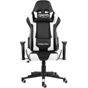 vidaXL Gaming-Stuhl Drehbar Weiß PVC - Gaming-Stuhl vidaXL Gaming-Stuhl Drehbar Weiß PVC - Gaming-Stuhl