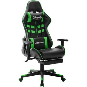 Scaun de gaming vidaXL 20505 - Tapițerie groasă, Reglabil pe înălțime, Negru și verde Scaun de gaming vidaXL 20505 - Tapițerie groasă, Reglabil pe înălțime, Negru și verde